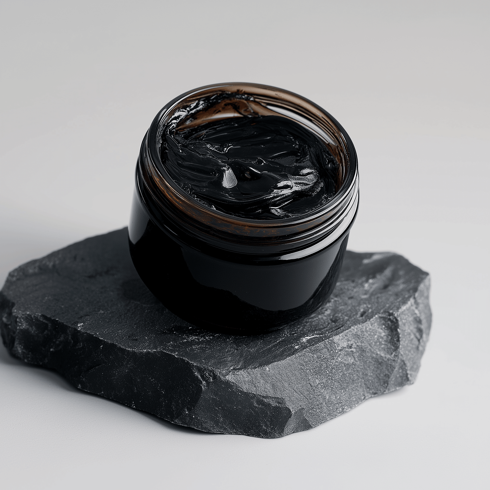 Jar of shilajit resin